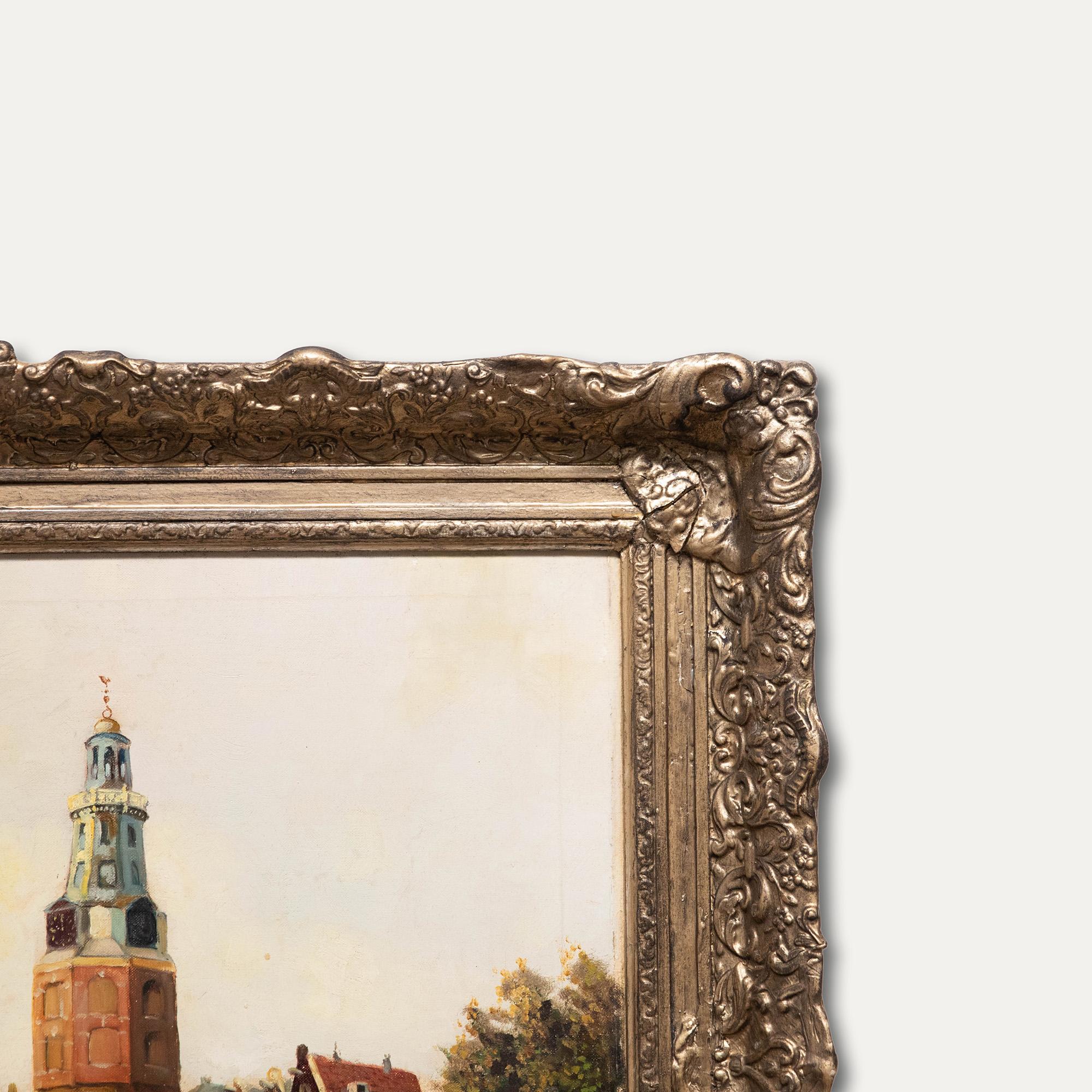 Nach Willem Johannes Burksen (1857-1935) - Öl, Montelbaanstoren im Angebot 1