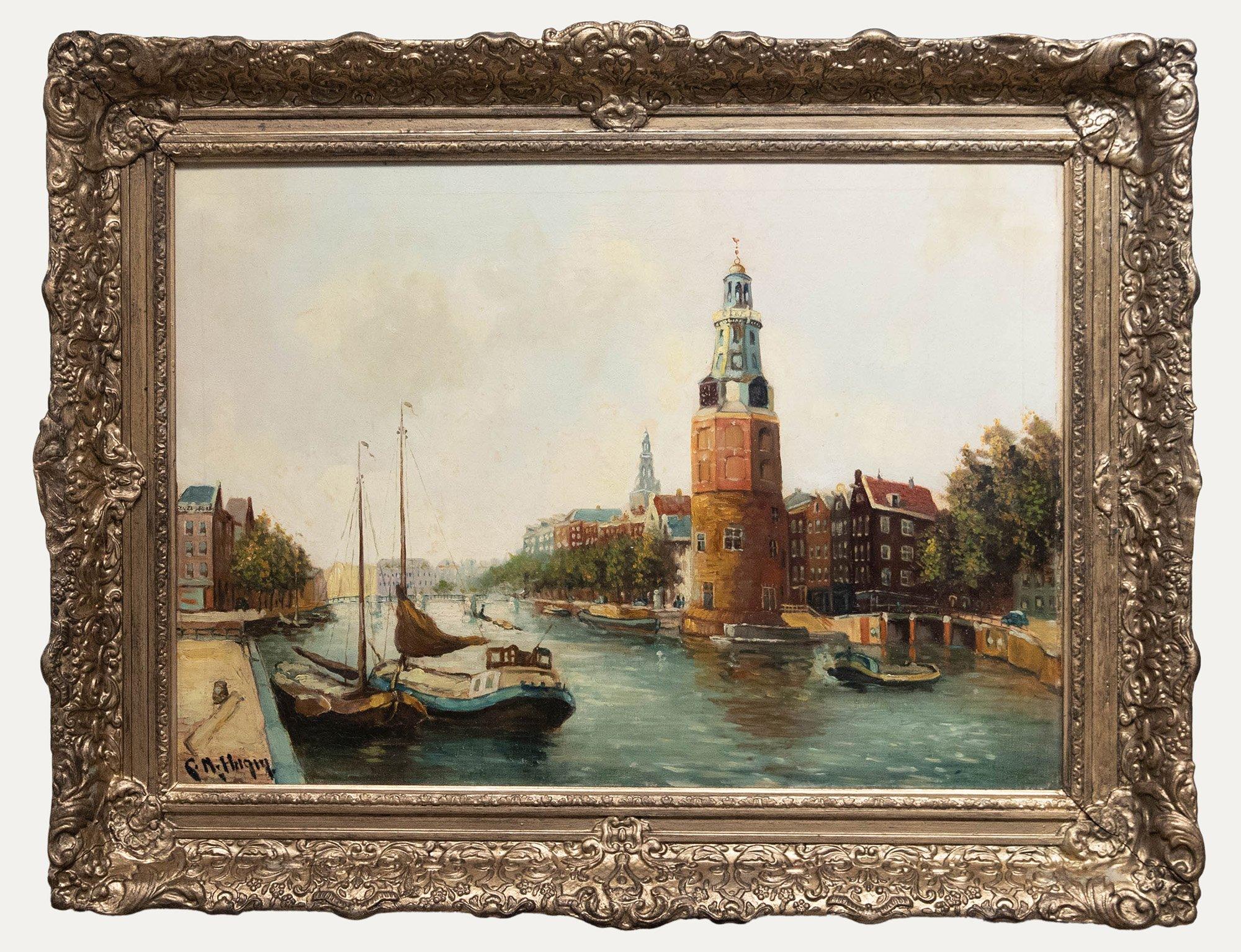 Nach Willem Johannes Burksen (1857-1935) - Öl, Montelbaanstoren