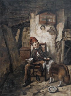 After William Baxter Collier Fyfe (1835-1882) - Framed Oil, Bide a Wee