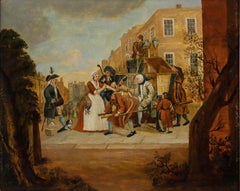 After William Hogarth (1697-1764) - Early 19th Century Oil, A Rake's Progress