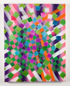 Aftershock, Airbrush and Polymer on Canvas Painting by Alex Blau, 2022
