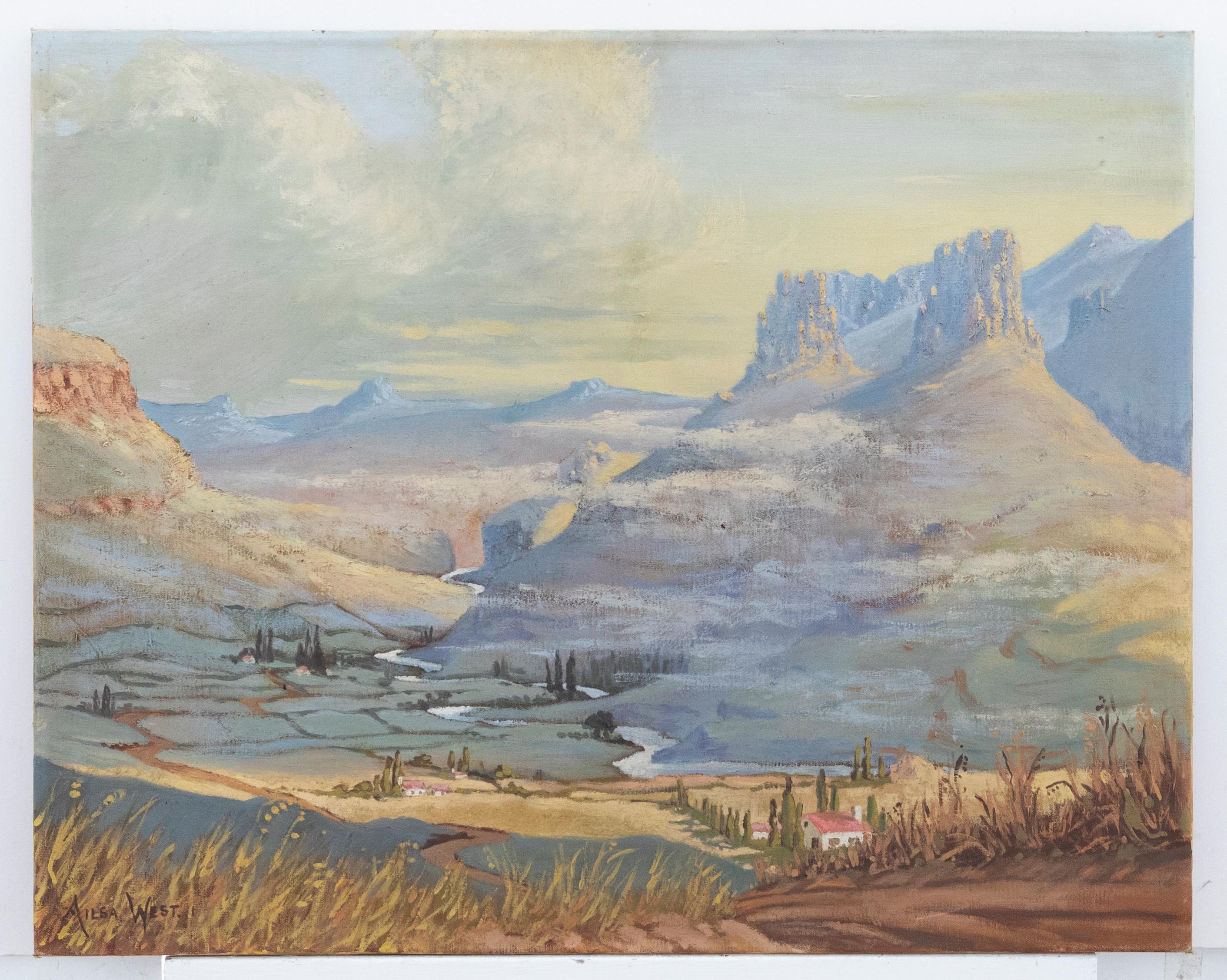 Ailsa West - American  Mid 20th Century Oil, North American Landscape - Painting by Unknown
