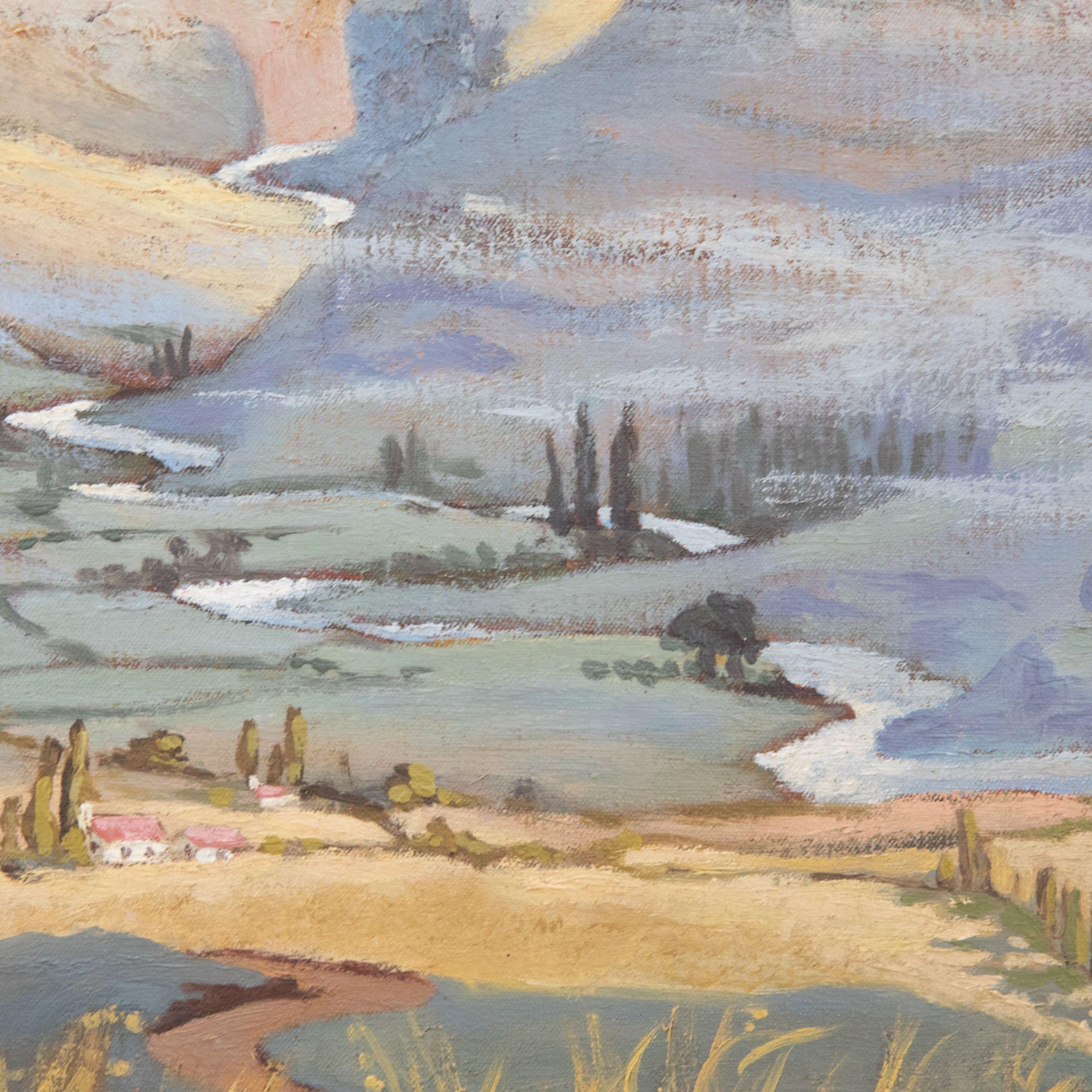 Ailsa West - American  Mid 20th Century Oil, North American Landscape For Sale 2