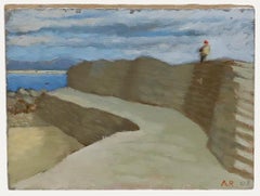 Aingelda Redmond (b.1927) - 2008 Oil, The Cobb, Lyme Regis