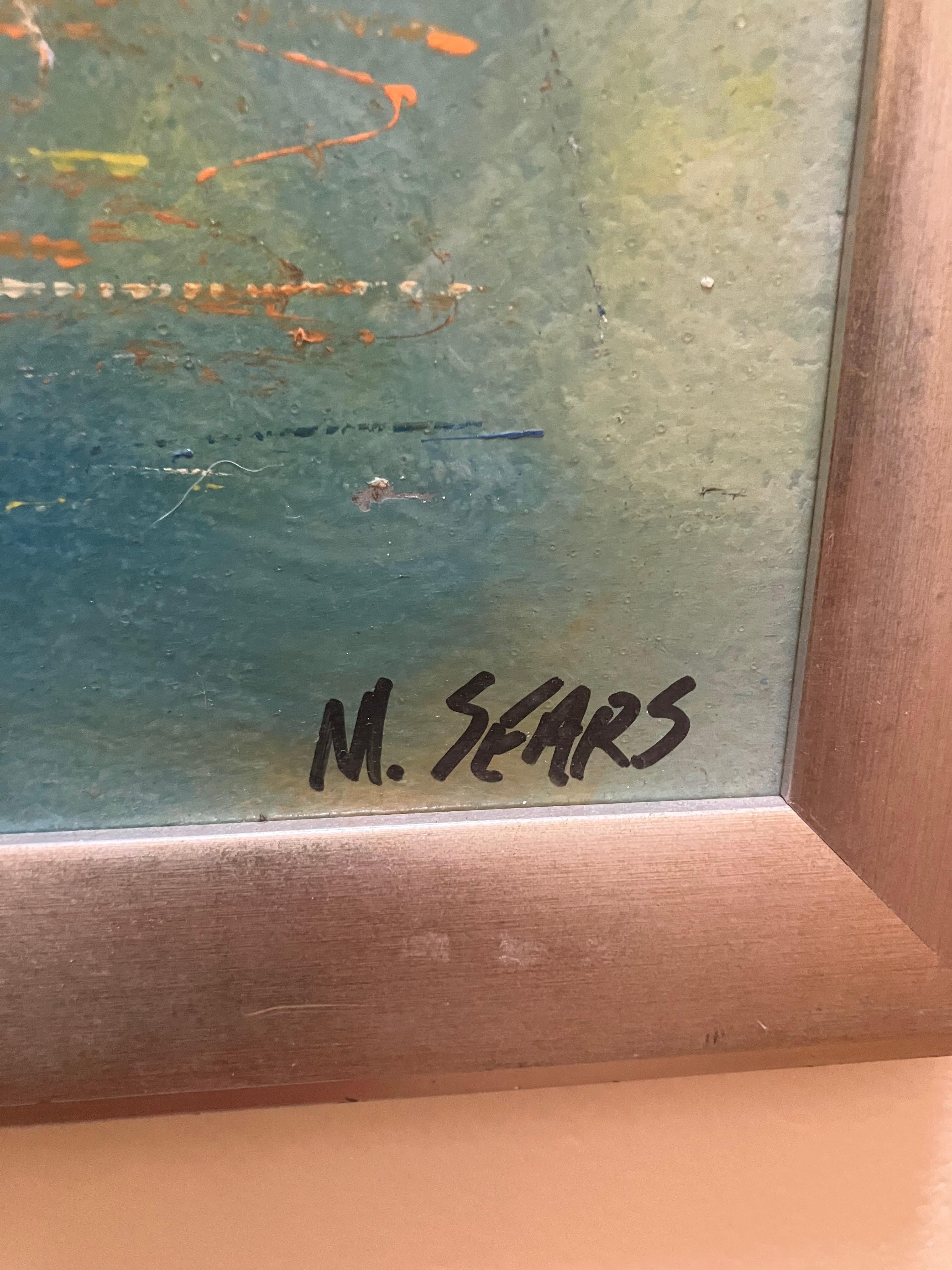 J'ai acheté cette magnifique peinture de Floride à Michael Sears il y a environ 7 ans. Il est entré dans mon magasin de la même manière que les bandits de grand chemin originaux entraient chez les gens, dans les parkings ou dans la rue. Il m'a dit