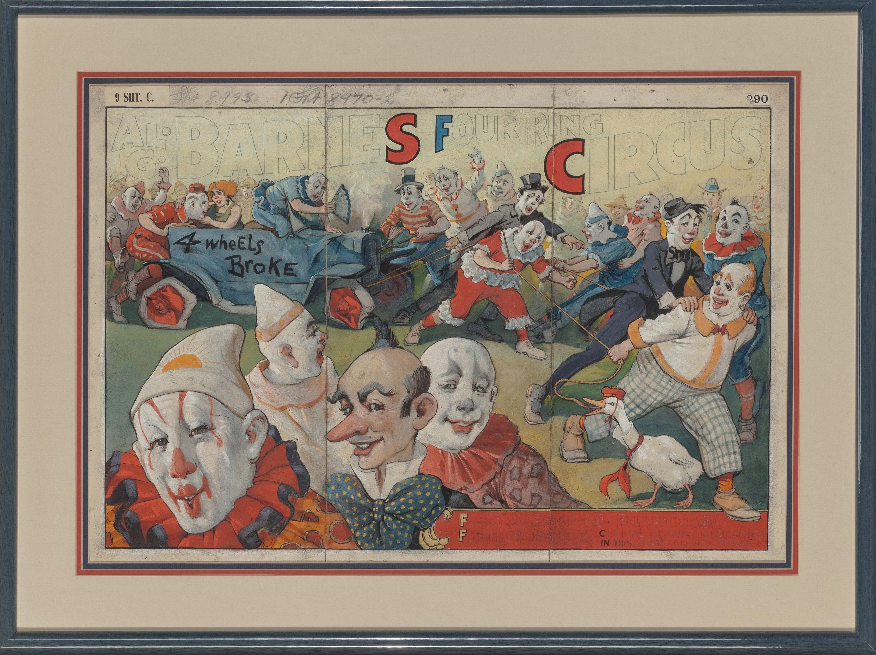 Al G. Barnes Four Ring Circus - Painting by Unknown