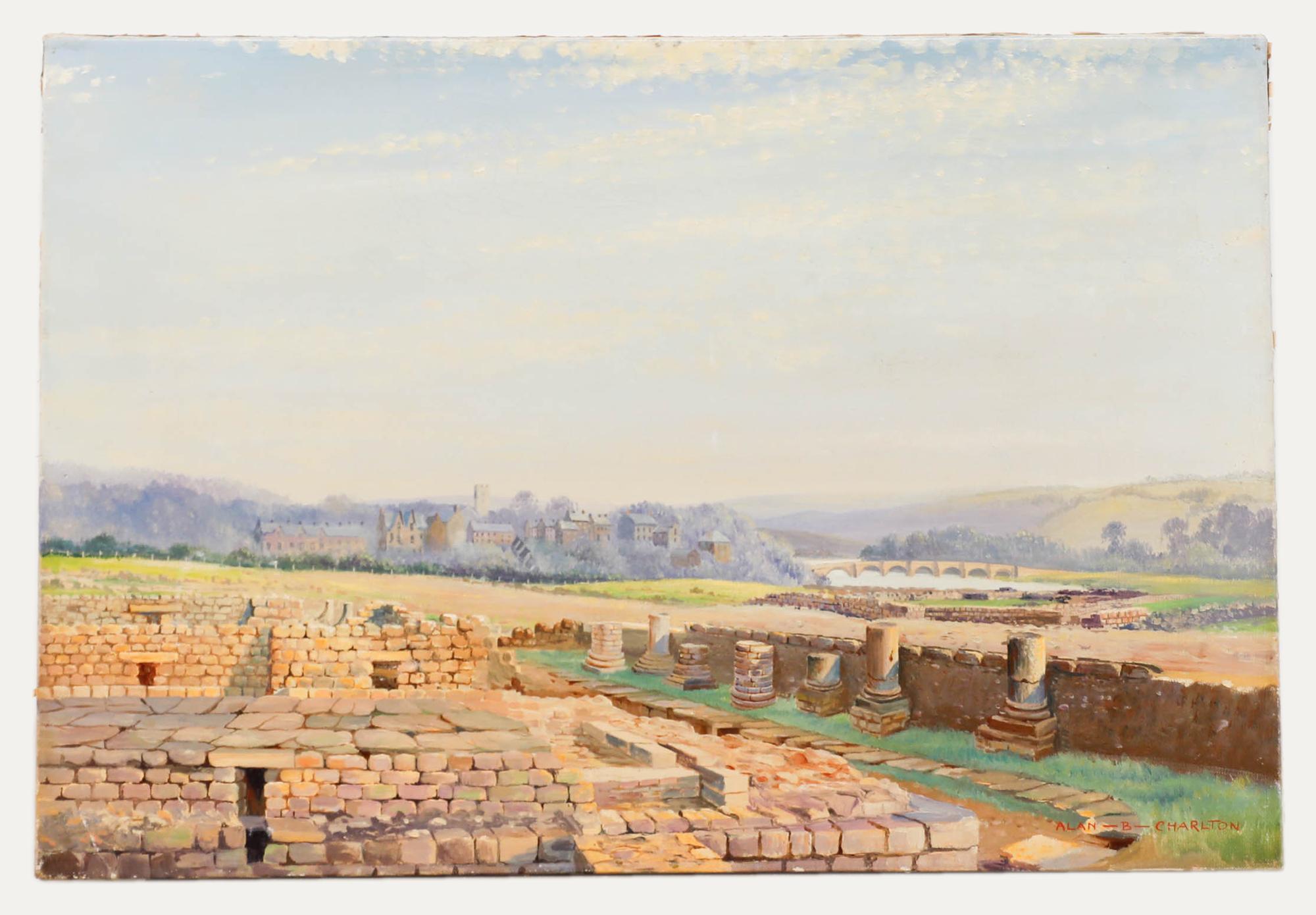 Alan Bengall Charlton (1913 -1981) - Óleo de mediados del siglo XX, Yacimiento romano de Corbridge - Painting de Unknown