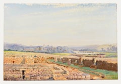 Alan Bengall Charlton (1913 -1981) - Mid 20th Century Oil, Corbridge Roman Site