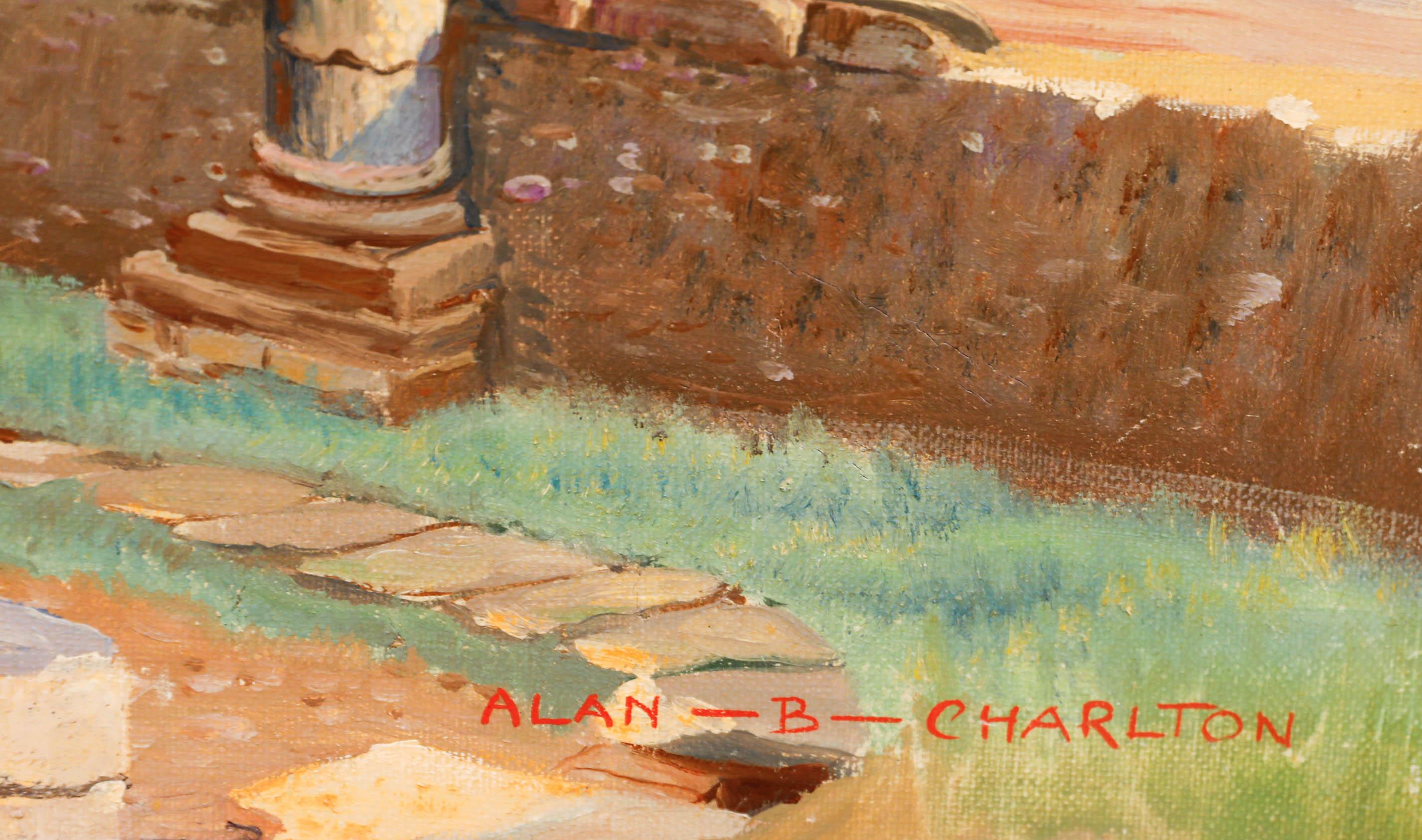 Alan Bengall Charlton (1913 -1981) - Óleo de mediados del siglo XX, Yacimiento romano de Corbridge en venta 1