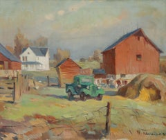 Albert Chavepeyer (1899-1986) - 1957 Oil, Wisconsin Farm