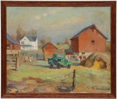Albert Chavepeyer (1899-1986) - 1957 Oil, Wisconsin Farm