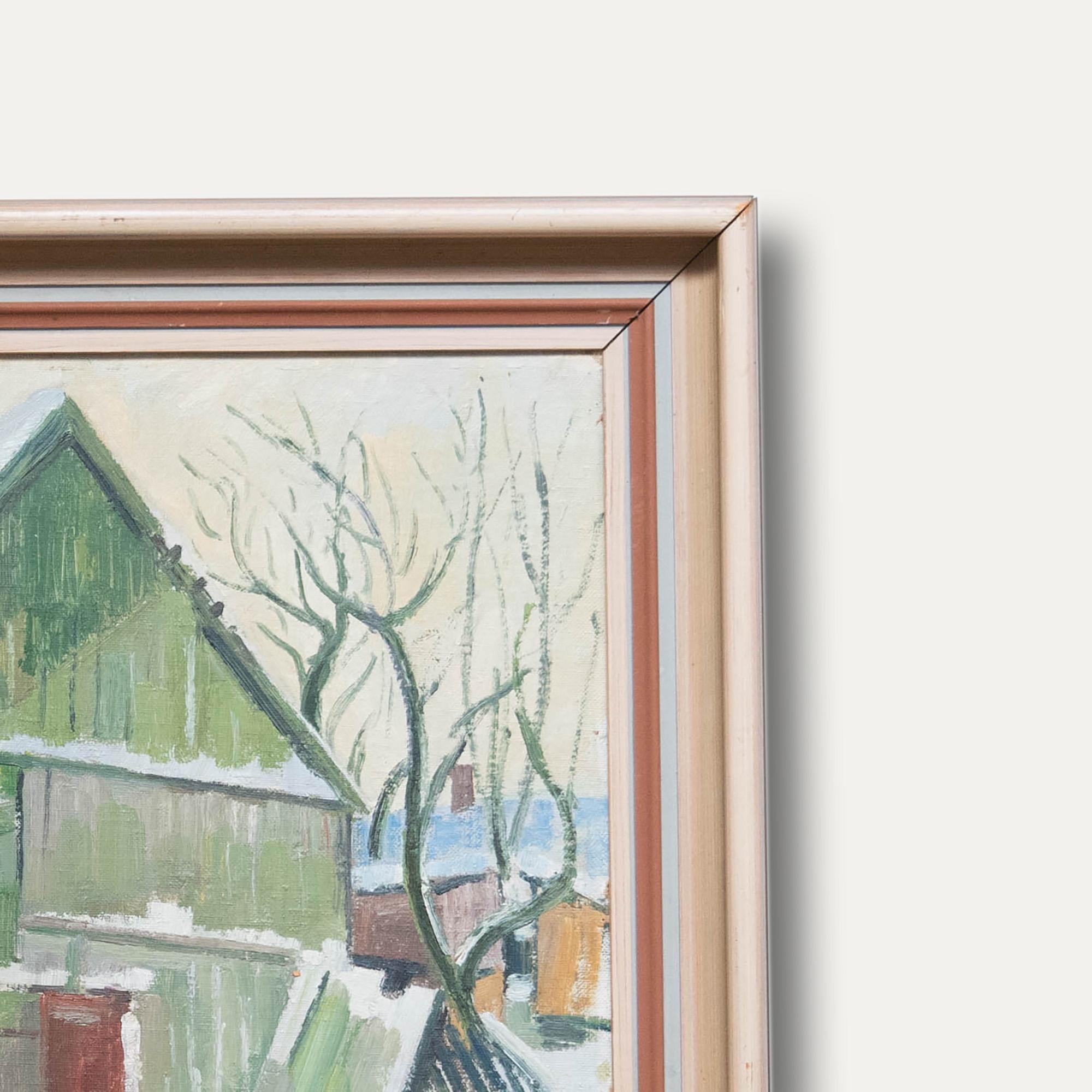 Albert Kruger (1885-1965) – Schwedische Schule des mittleren 20. Jahrhunderts, Öl, Winterschrank 1