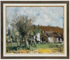 Albert Mascaux (1900-1963) - Gerahmtes Ölgemälde, Paysage de Ferme, 1946