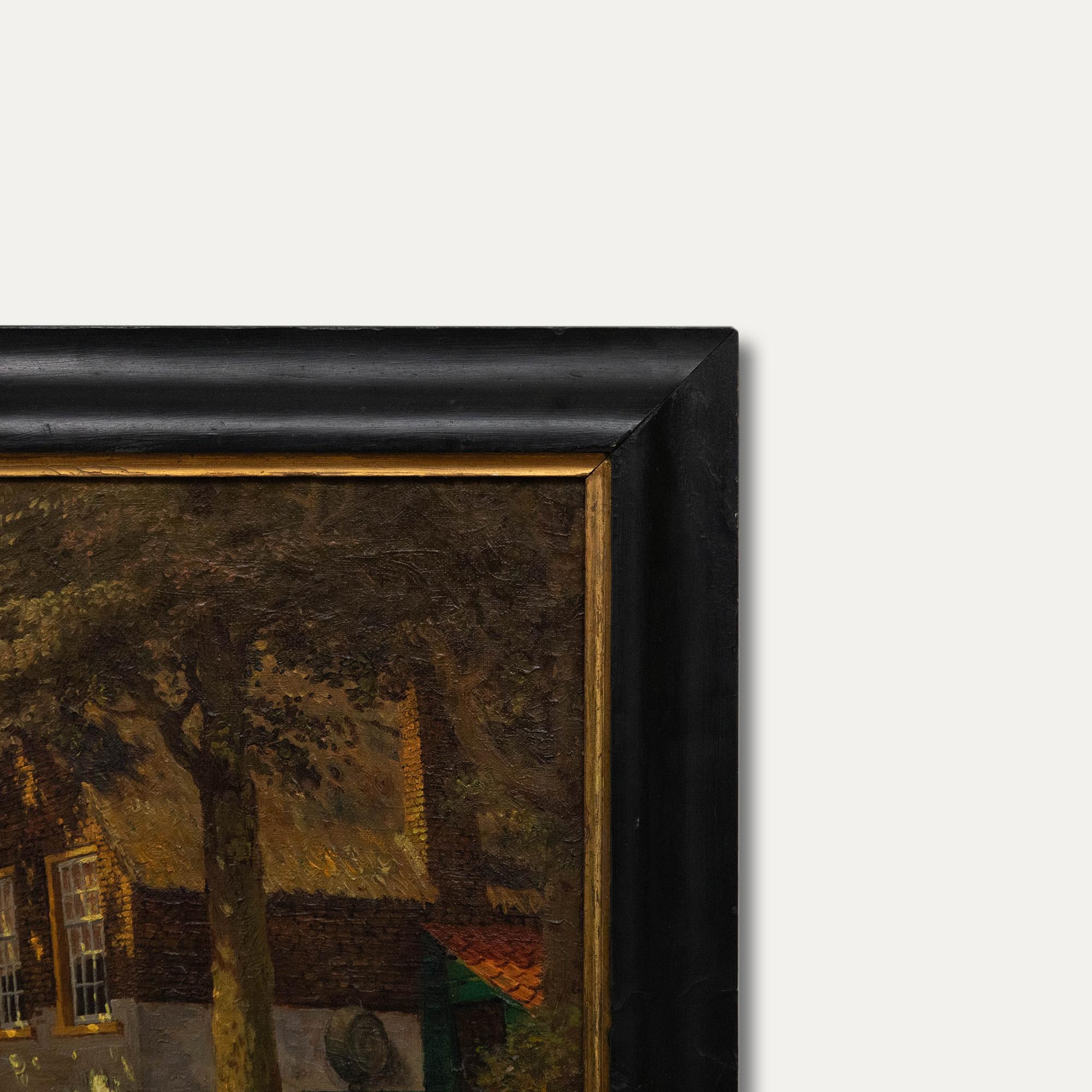 Albert Veenendaal - Olio olandese dei primi del Novecento, Aia soleggiata 2