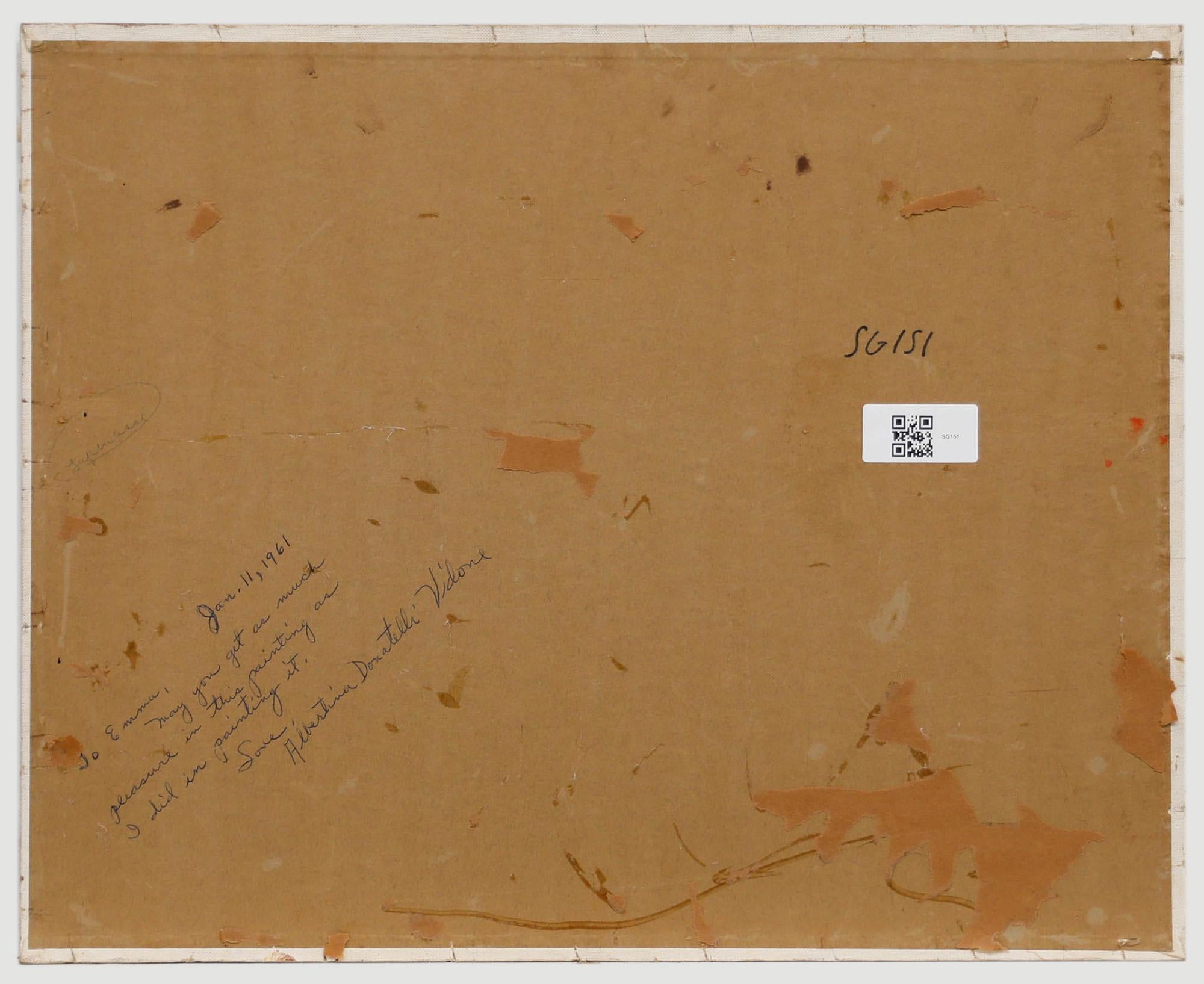 Albertina Vidone – Ölgemälde, Ernte-Stillleben, 20. Jahrhundert (Braun), Still-Life Painting, von Unknown