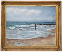 Albrecht von Buttlar - Fine 1896 Oil, Calm Sea