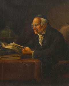 Alex Austin - Early 20th Century Oil, Scholar at his Desk