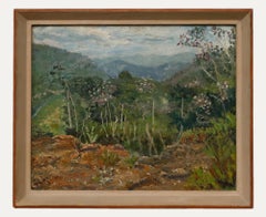 Alex Wellington - Mid 20th Century Oil, Spanish Forest with Flowering Trees