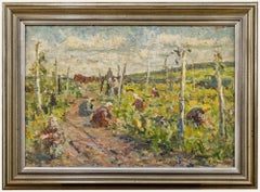 Alexander Andreyevich Lopadkin (1922-1996) - 1994 Oil, Working The Fields