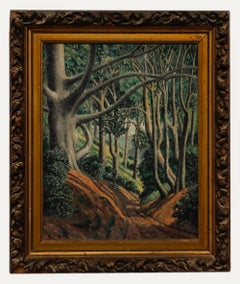 Alexander C. Dalzell (1905-1990) - Huile du milieu du 20e siècle, vue de bois