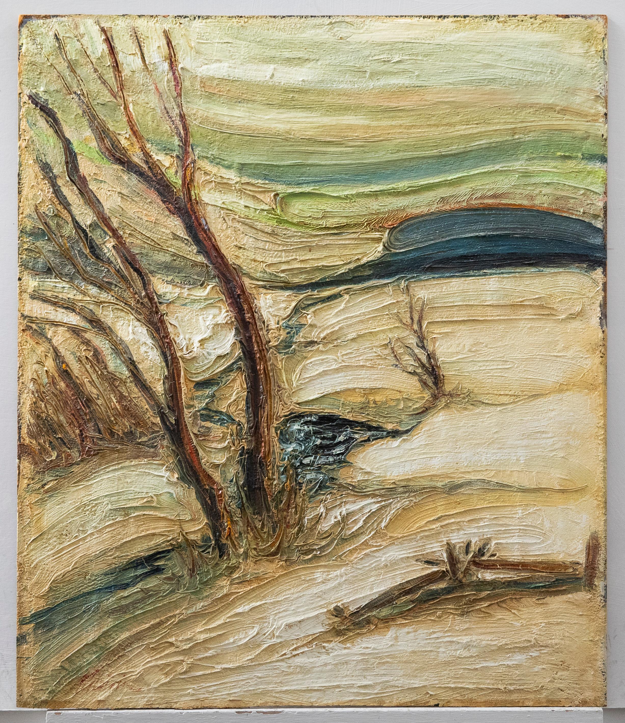 Alexander Kallinin - 20th Century Oil, Windswept - Painting by Unknown