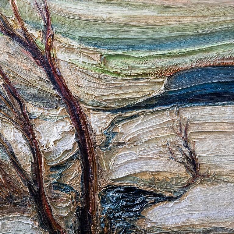 Alexander Kallinin - 20. Jahrhundert Öl, Windgepeitscht (Braun), Landscape Painting, von Unknown