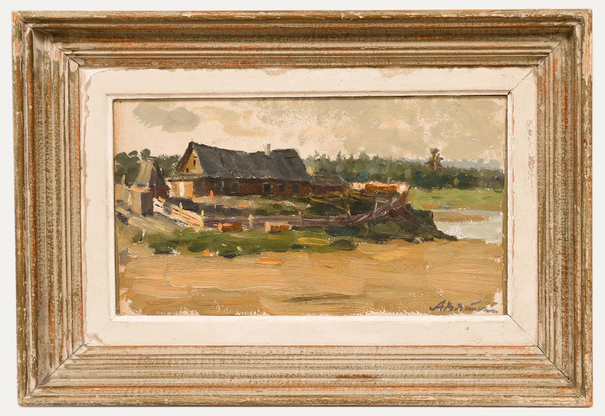Alexander Vyatkin (1922-2012) - Gerahmtes Ölgemälde, Am Fluss Chusovaya