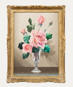 Alexander Wilson - 20e siècle Huile, Nature morte aux roses