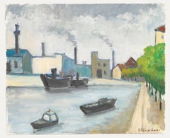 Alexandre Flaschner (1903-1995)  - 20th Century Oil, Les Docks De Londres