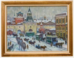 Alexandre Zinkovsky - Russian School Zeitgenössisches Öl, Chinatown, Moskau