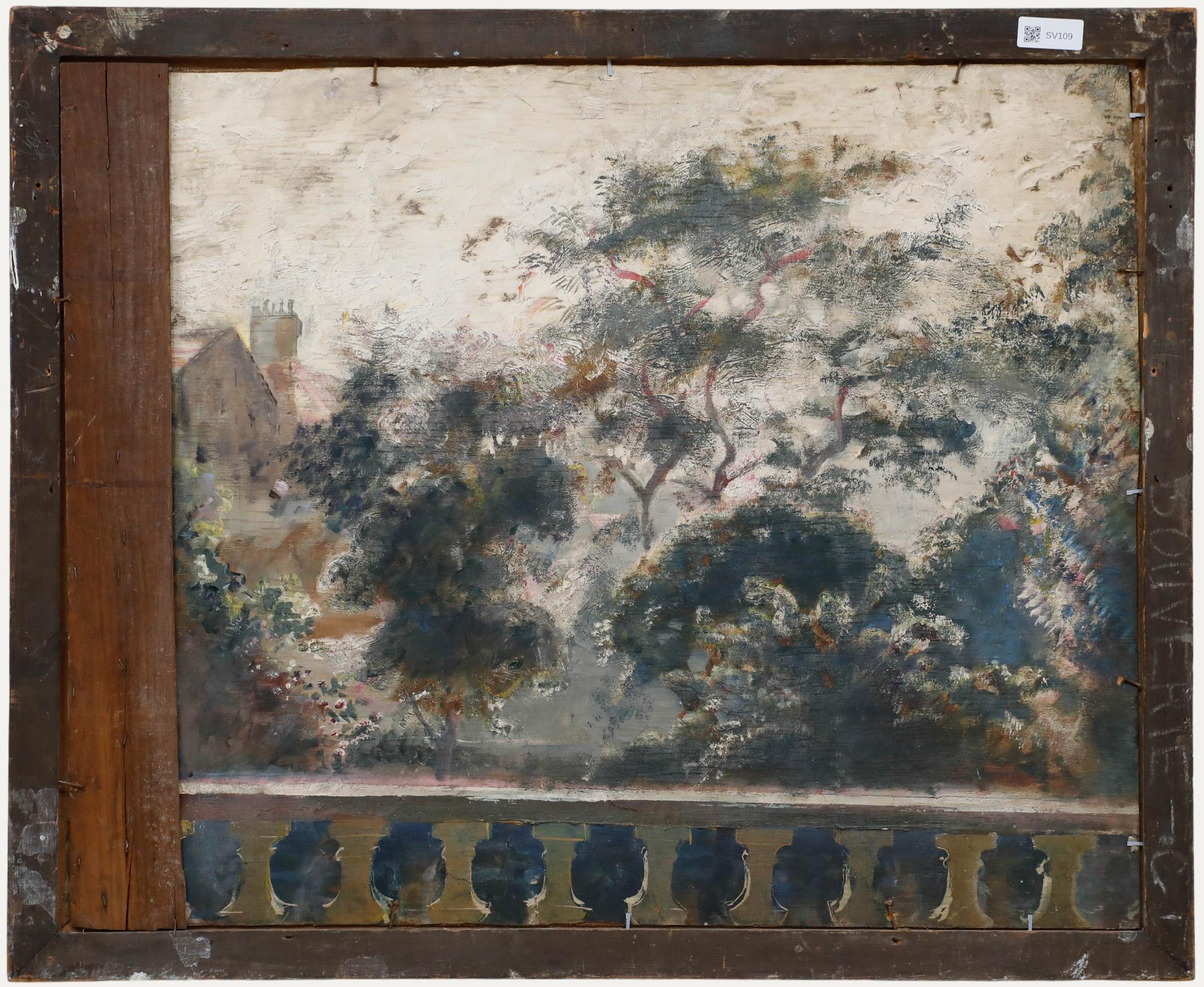 Alfons Purtscher (1885-1962) - Framed Mid 20th Century Oil, Magnolia in a Vase - Black Still-Life Painting by Unknown