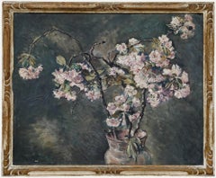 Alfons Purtscher (1885-1962) - Framed Mid 20th Century Oil, Magnolia in a Vase