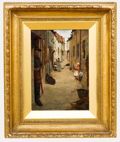 Alfred Armitage (1860-1900)  - Gerahmtes Öl aus dem späten 19. Jahrhundert, Das Kreuz, Whitby