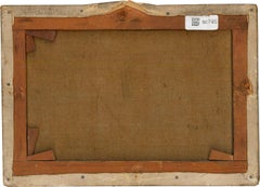 Alfred Bennetts (1880-1930) Olio dei primi del Novecento, Barca vicino al ponte