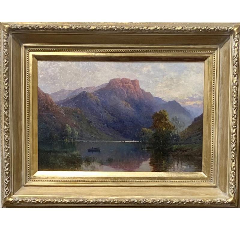 Landscape Painting di  Alfred Fontville de Breanski - Alfred Fontville II De Brenski - Alba a Derwentwater