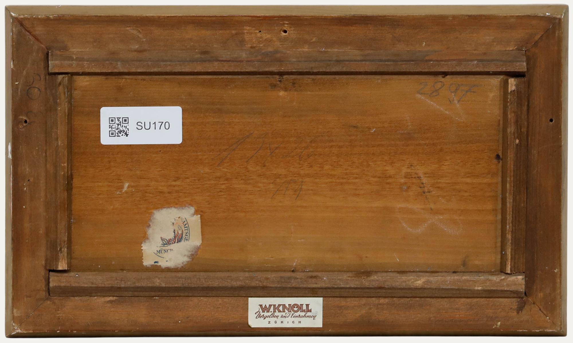 Alfred Schönian (1856-1936) - Fin du XIXe siècle Huile, Paons et poules - Marron Animal Painting par Unknown