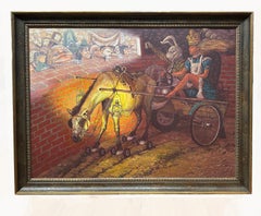 "Alice in Wonderland" Satirical Oil Painting on Canvas