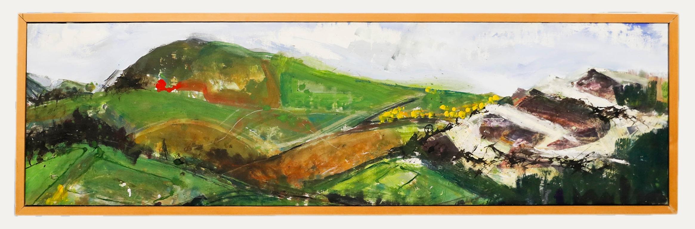 Landscape Painting di Unknown - Alison Craig - Olio contemporaneo incorniciato, Coed Moel