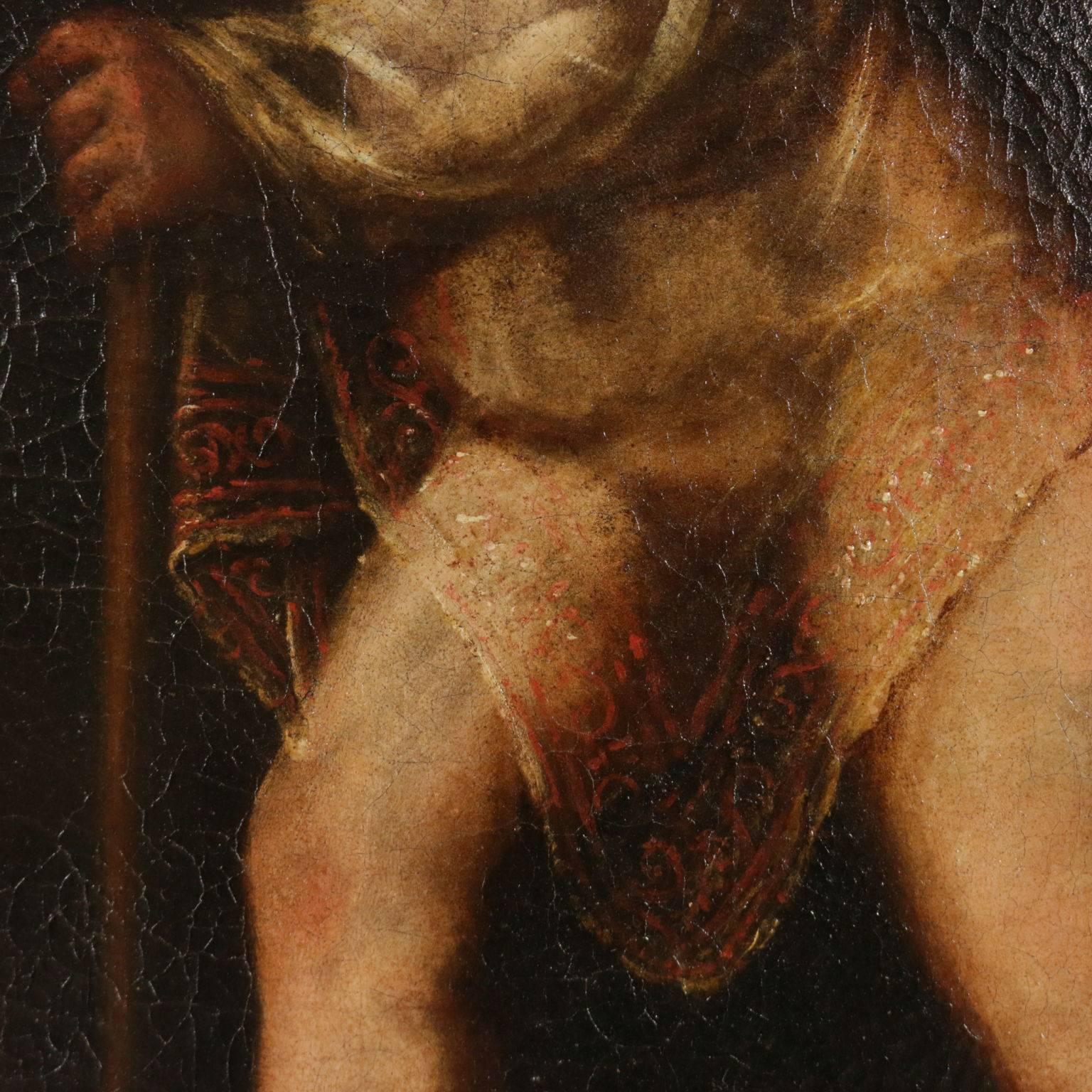 Allegoric Painting Cherubs' Game Oil on Canvas 18th Century 4