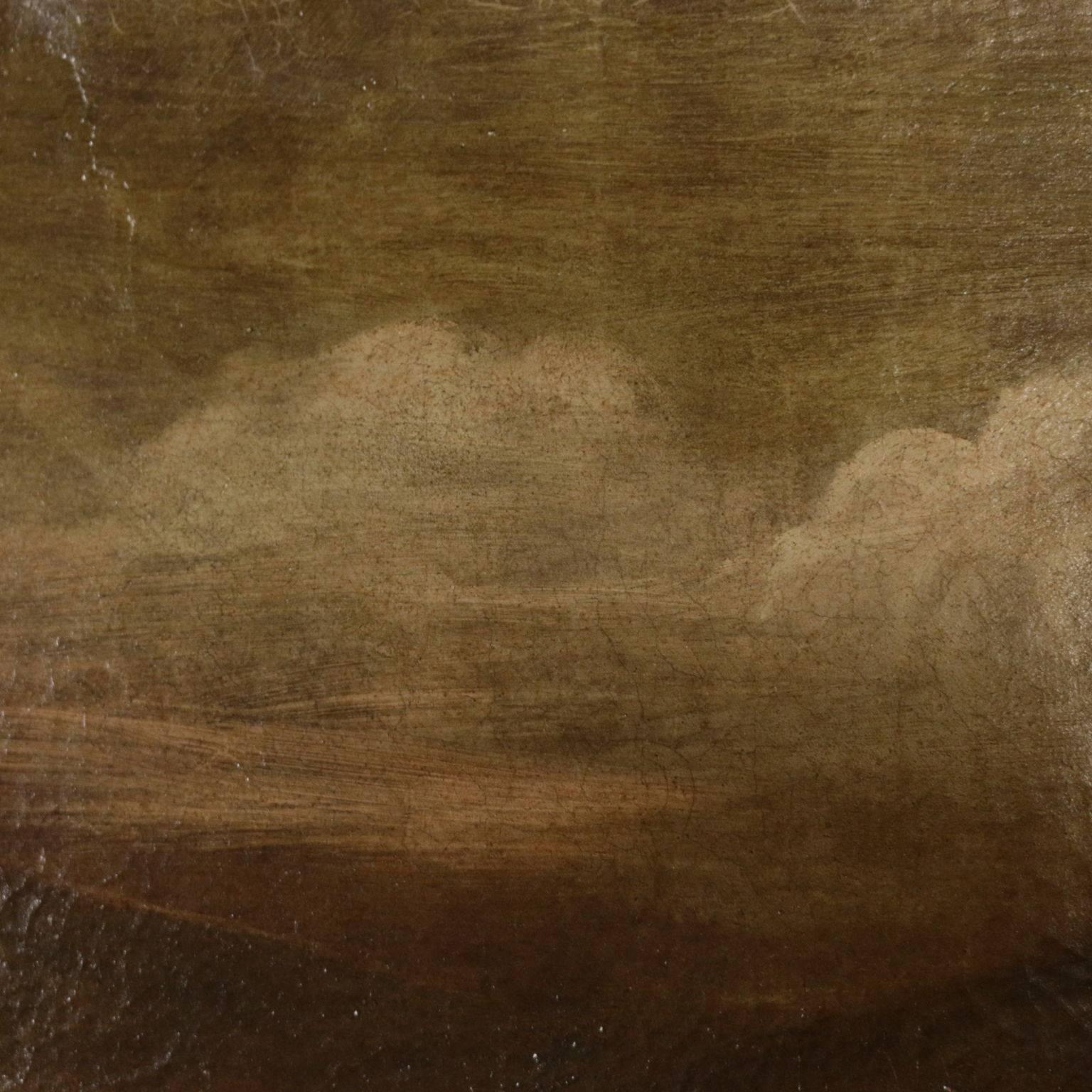 Allegoric Painting Cherubs' Game Oil on Canvas 18th Century 5