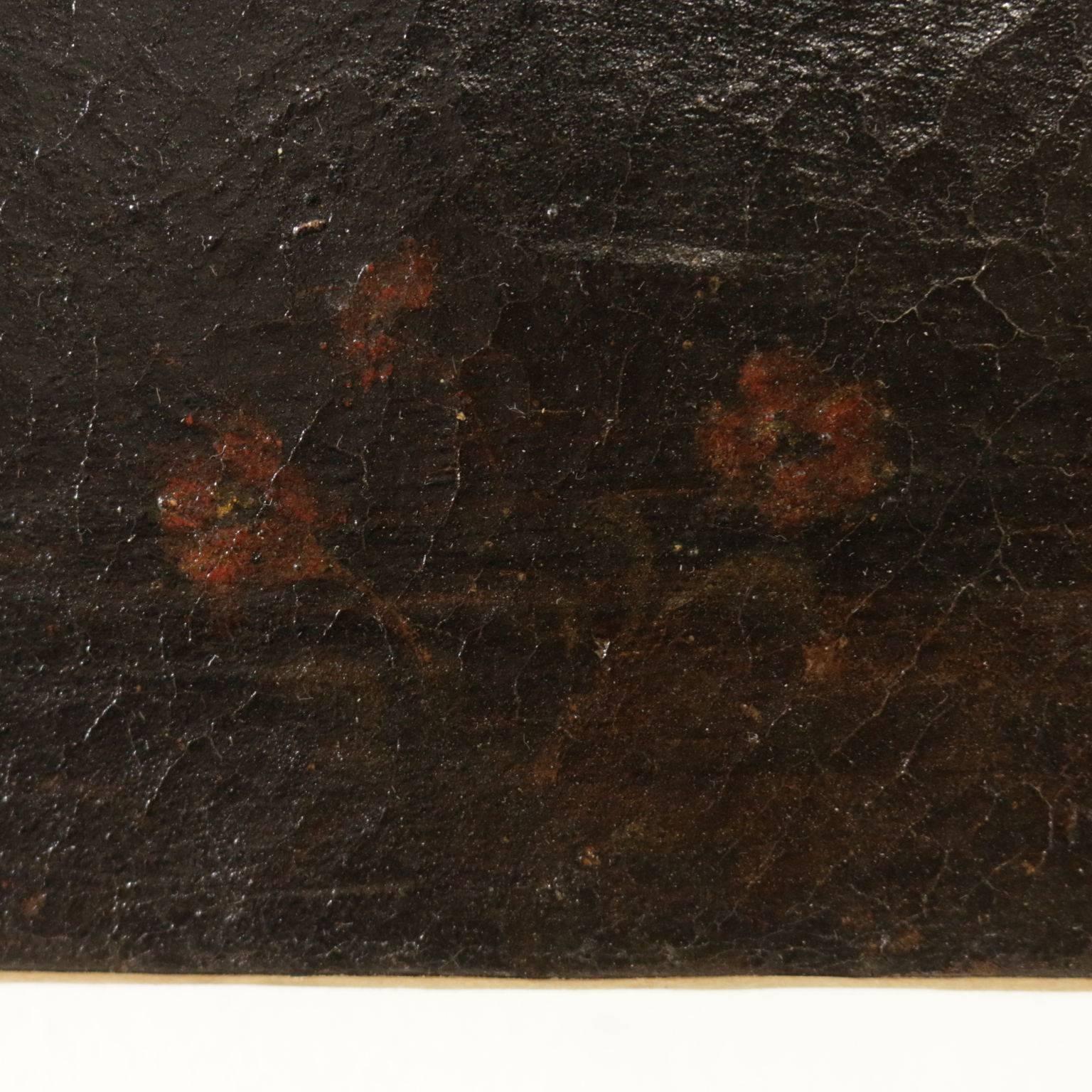 Allegoric Painting Cherubs' Game Oil on Canvas 18th Century 7