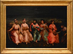 Allegorical scene with Musicians - Oil on Canvas by Italian Master 16th Century