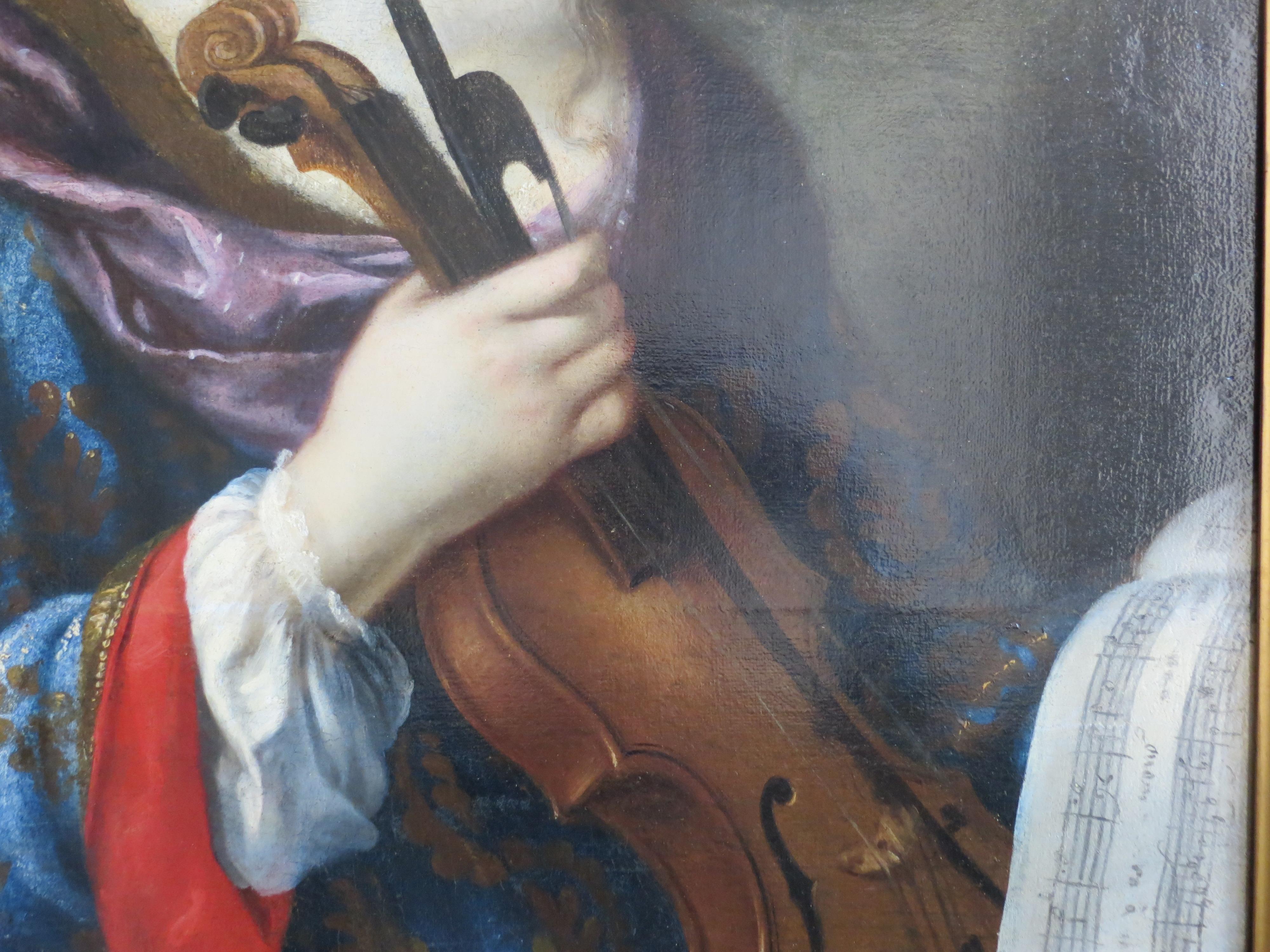 Allegoria della Scuola di Musica di Lorenzo Lippi - Figurative Painting Grigio di Unknown