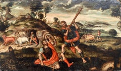 Alegoría de la política, mito de Hércules y Caco. Finales del siglo XVI
