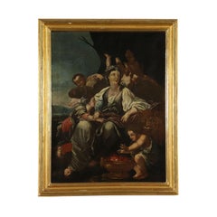 Antique Allegory of Winter Oil Painting French School 18th Century