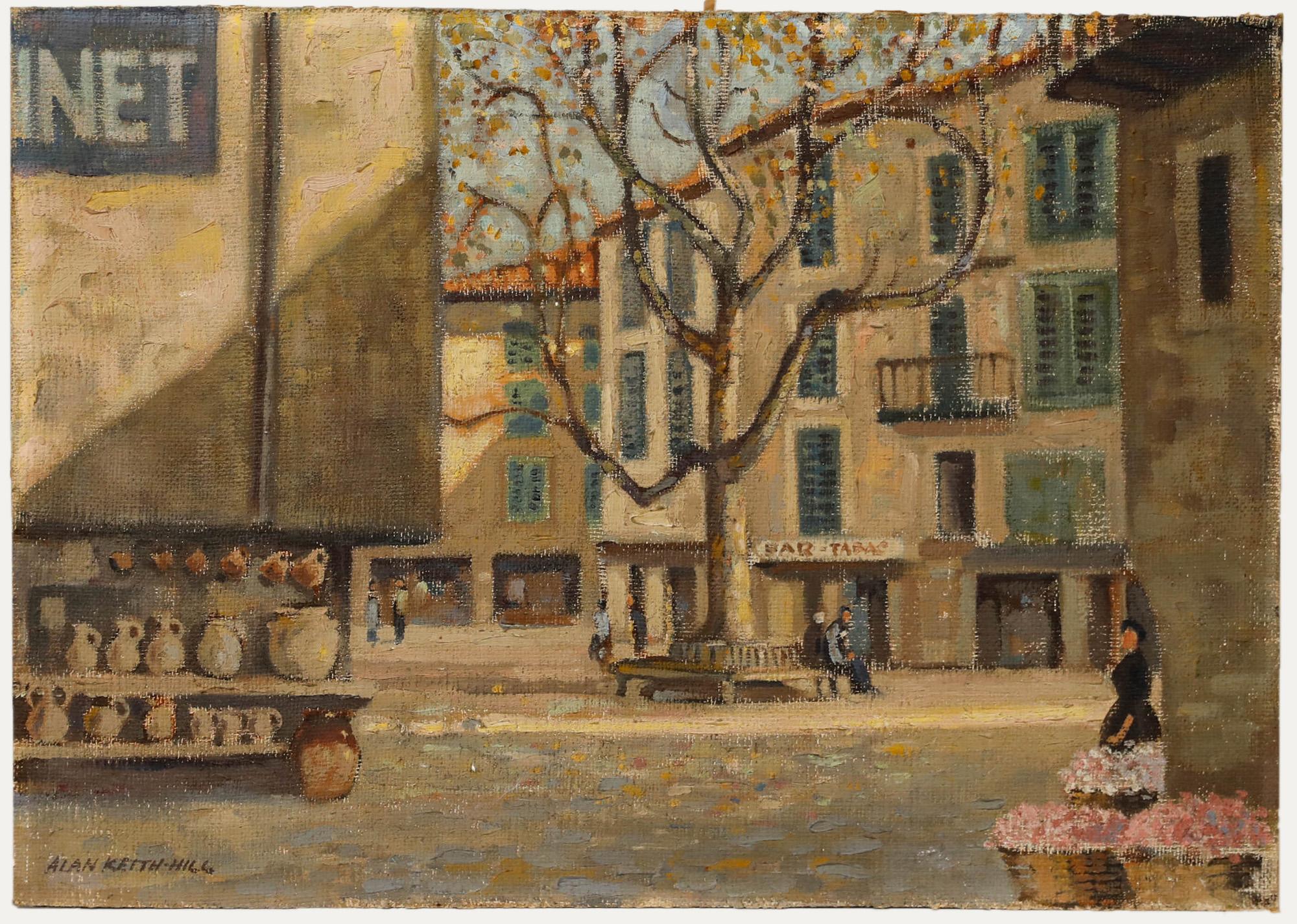 Allen Keith Hill  - Mid 20th Century Oil, Place du Peyra