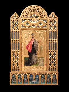 Altar Piece - The Founding Of Oxford University by Alfred The Great 19th Century