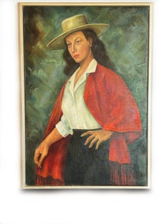 "Amazon" Horsewoman Portrait  - Oil Painting on Canvas