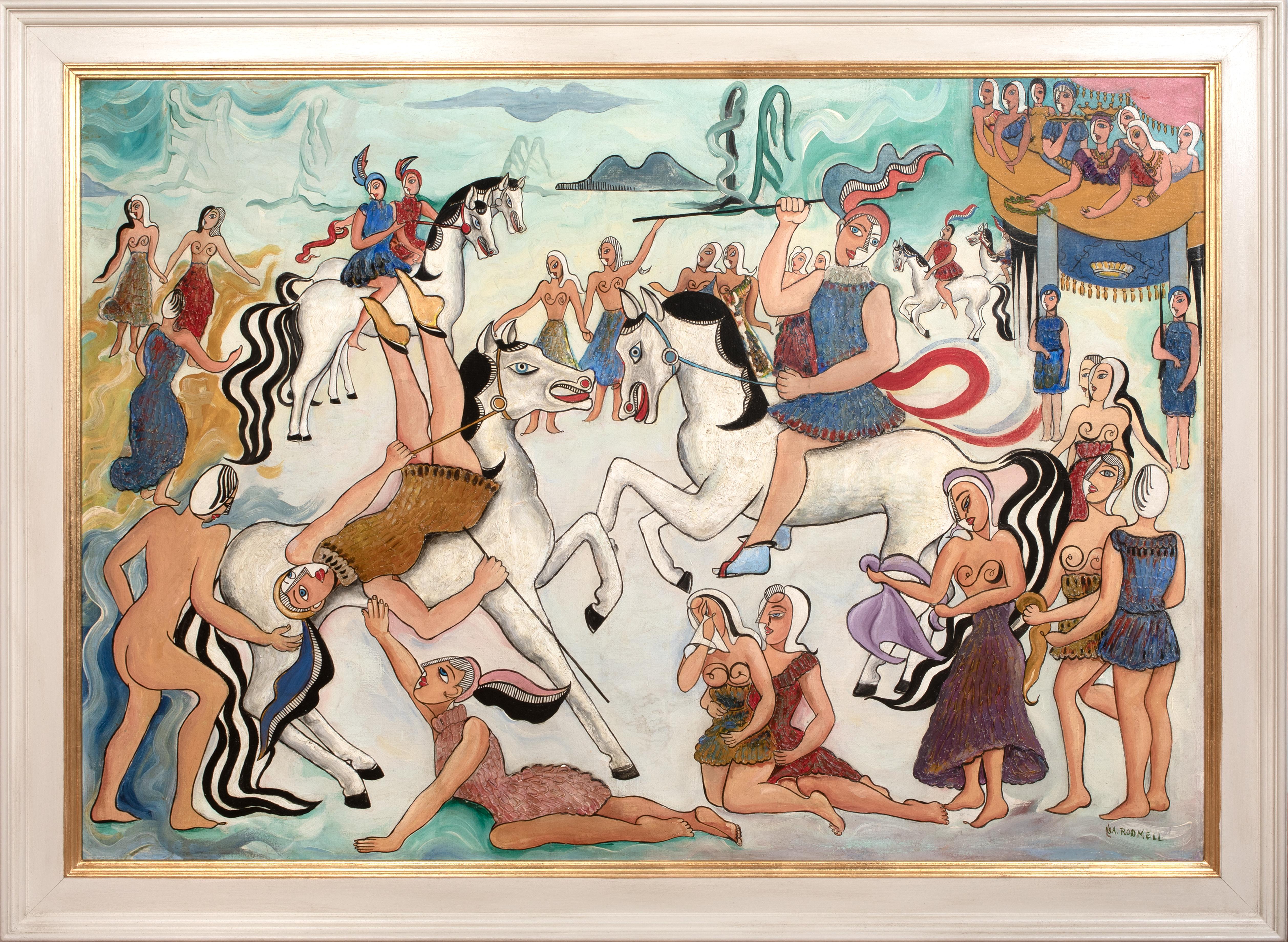 Figurative Painting de Unknown - "AMAZONAS", hacia 1937  de Isobel Françoise Rodmell (1899-1972)