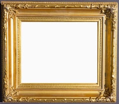 Antique American 19th Century Coved Picture Frame. Original Gold Gilding